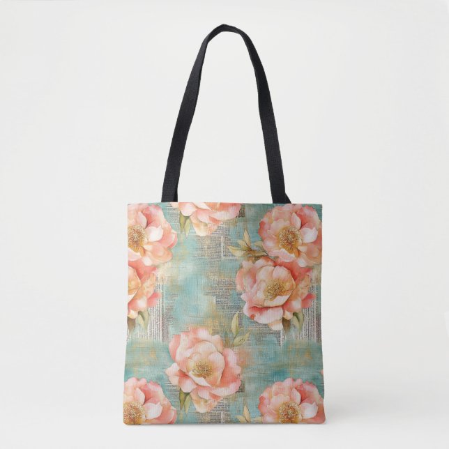 Vintages, florales Muster (18) Tasche (Vorderseite)