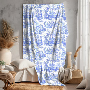 Vintages florales Retrotoile de jouy fone Fleecedecke
