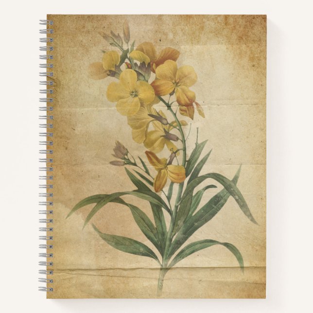 Vintages florales Scrapbook Journal Style Sketchbo Notizbuch (Vorderseite)