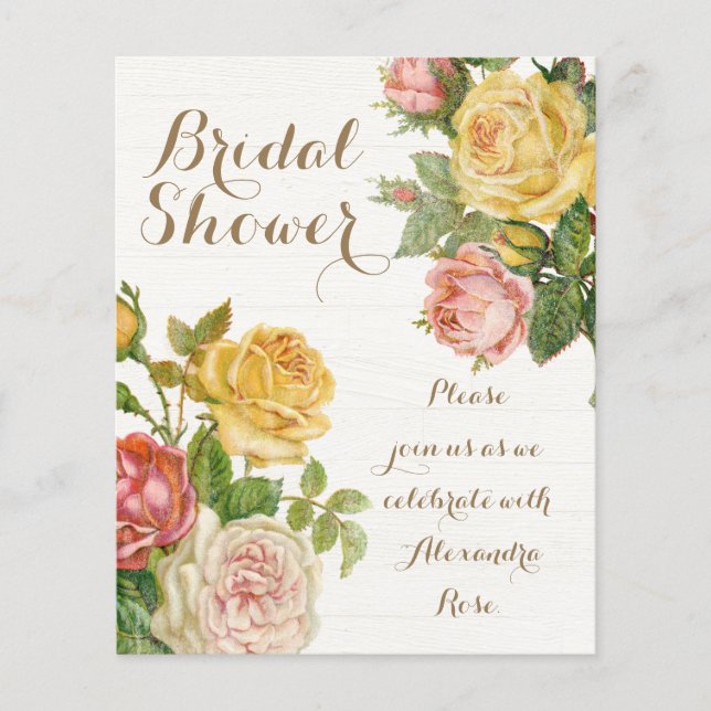 Vintages florales Whitewash Spring Brautparty (Vorderseite)