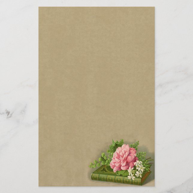 Vintages Florentiner Peony Classy Briefpapier (Vorderseite)