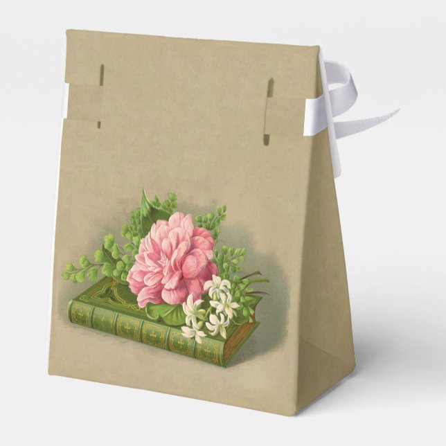 Vintages Florentiner Peony Classy Geschenkschachtel (Rückseite)