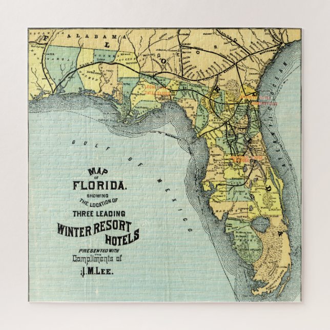 Vintages Florida Resort Karte (Vertikal)