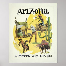 Vintages Flugplanposter von Arizona Poster