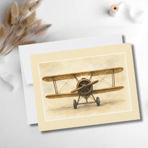 Vintages Flugzeug - Antiker Flugverkehr Geburtstag Postkarte