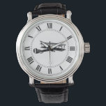 Vintages Flugzeug Armbanduhr<br><div class="desc">Vintages Flugzeug. römische Zahlen.</div>