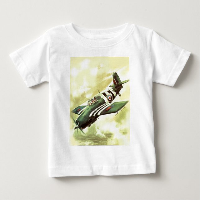 Vintages Flugzeug Baby T-shirt (Vorderseite)