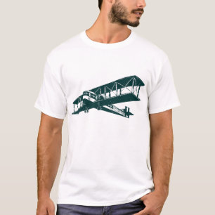 Vintages Flugzeug - Dunkelgrün T-Shirt