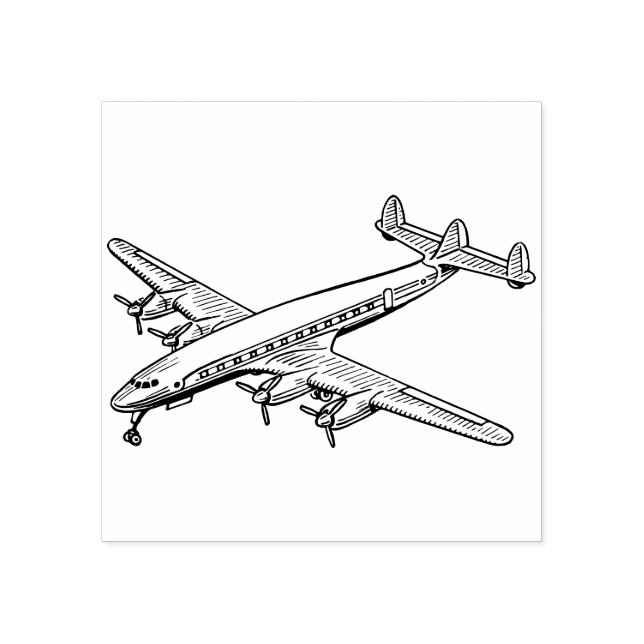 Vintages Flugzeug Gummistempel (Prägung)