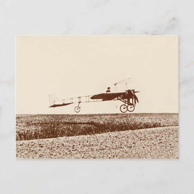Vintages Flugzeug mit Postkarte (Vorderseite)