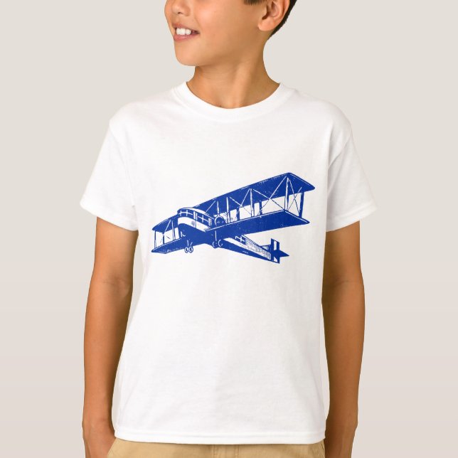 Vintages Flugzeug - Navy Blue T-Shirt (Vorderseite)