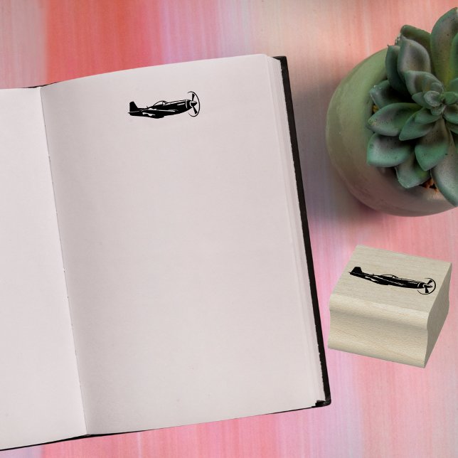 Vintages Flugzeug P-51 Mustang Military Aviation Gummistempel (Von Creator hochgeladen)