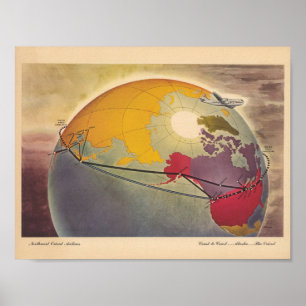 Vintages Flugzeug Poster