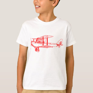 Vintages Flugzeug - Rot T-Shirt