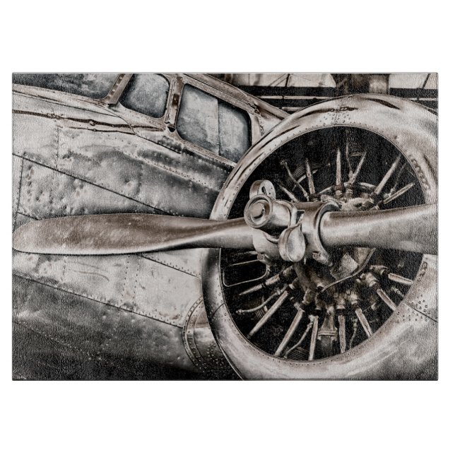 Vintages Flugzeug Schneidebrett (Vorderseite)