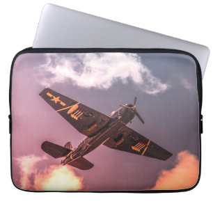 Vintages Flugzeug Schöner Himmel Laptopschutzhülle