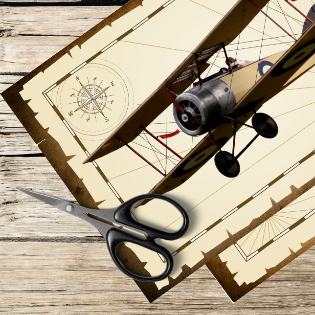 Vintages Flugzeug Seidenpapier (Von Creator hochgeladen)