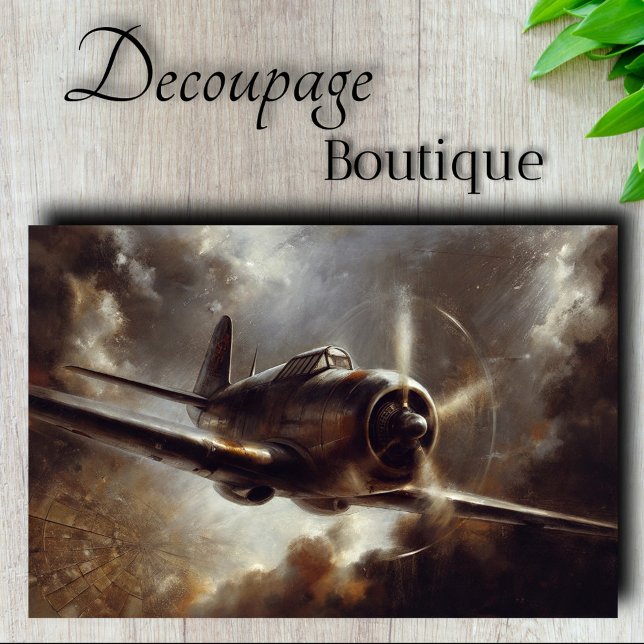 Vintages Flugzeug Seidenpapier (Vintage Plane Decoupage Tissue Paper)