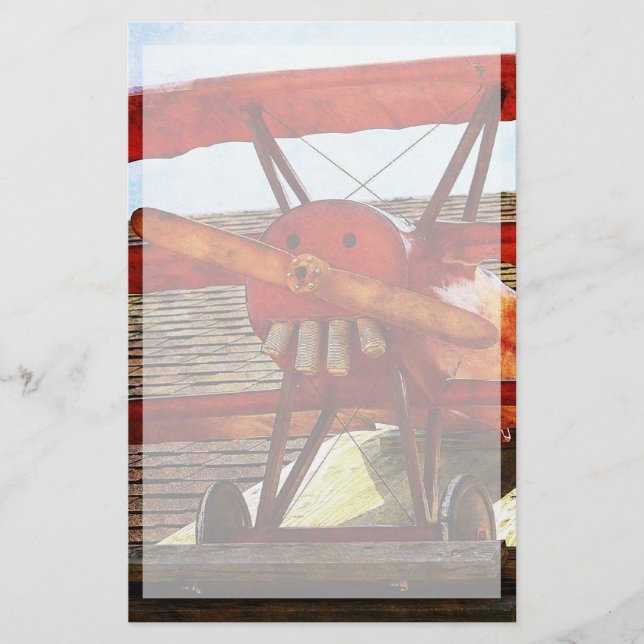 Vintages Flugzeug von Shirley Taylor Briefpapier (Vorderseite)