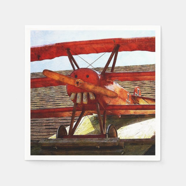 Vintages Flugzeug von Shirley Taylor Serviette (Vorderseite)