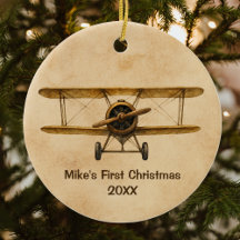 Vintages Flugzeug Whimsical Aviator 1 Weihnachtsfe