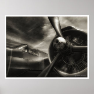 Vintages Flugzeugplakat Poster