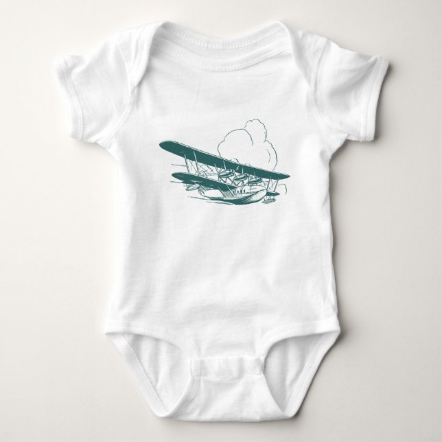 Vintages Flying Boat Baby Strampler (Vorderseite)