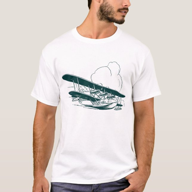 Vintages Flying Boat T-Shirt (Vorderseite)