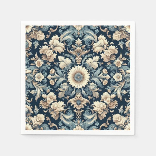 Vintages Foliage-Design Serviette (Vorderseite)