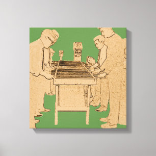 VINTAGES FOOSBALL FUZBOLL FOTO ART TABLE FOOTBALL LEINWANDDRUCK