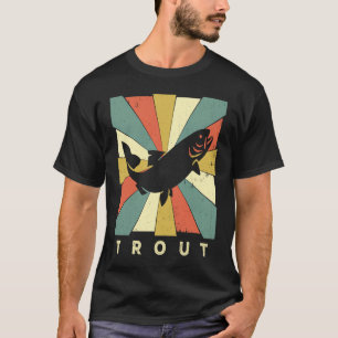Vintages Forellenfisch Retro-Tier T-Shirt