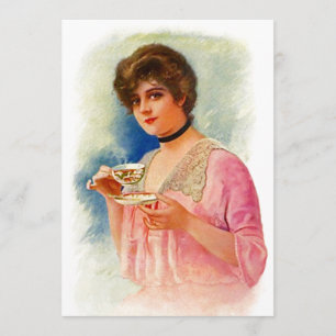 Vintages formales Tee EINLADUNG Brautparty M&D