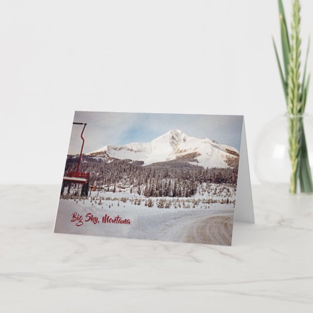 Vintages Foto Big Sky Montana Karte (Vorderseite)