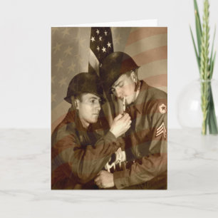 Vintages Foto des Zweiten Weltkriegs - Veteranen-T Dankeskarte