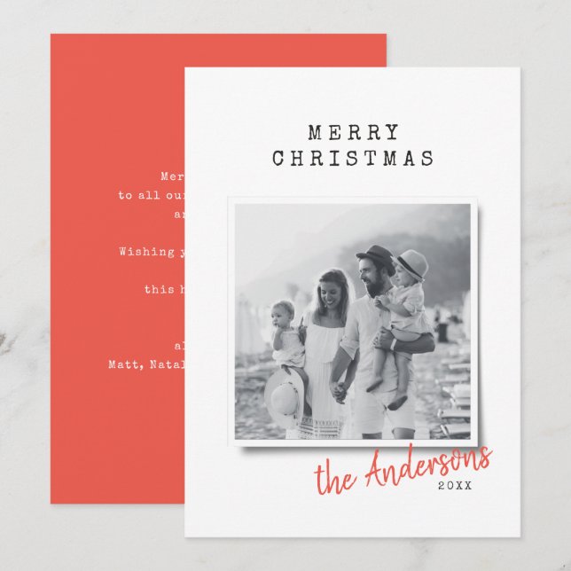 Vintages Foto für Weihnachten (Vorne/Hinten)