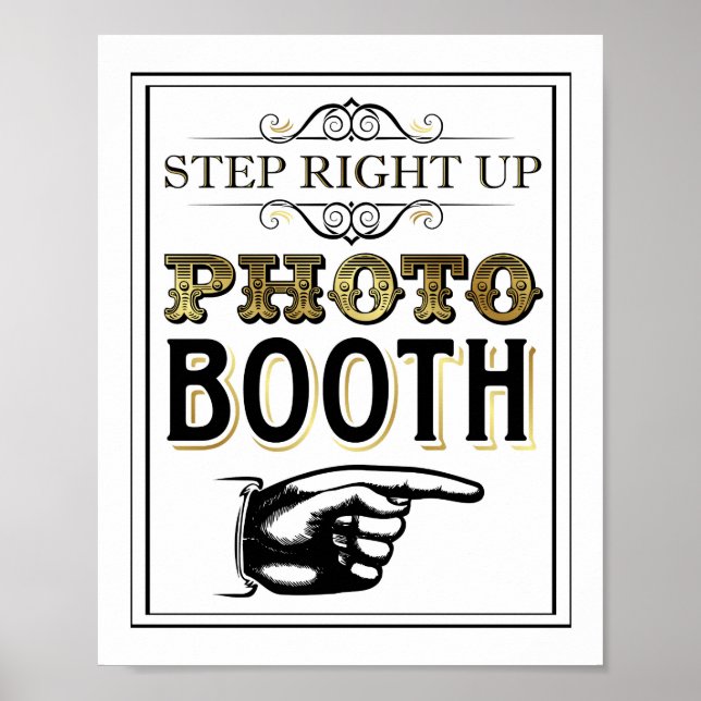 Vintages FOTO "Gold STEP RICHTIG" BEIDE Beschriftu Poster (Vorne)