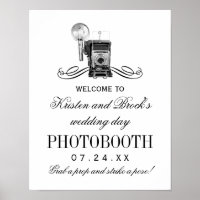 Vintages Foto-Hochzeitszeichen der Kamera