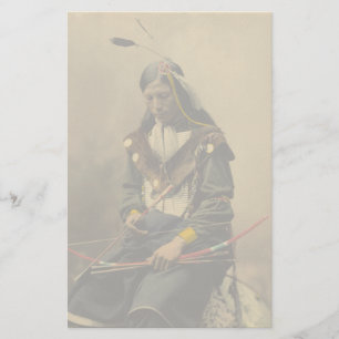 Vintages Foto Indianerpräsident Lakota Briefpapier