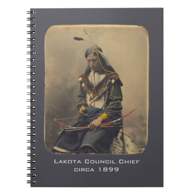Vintages Foto Indianerpräsident Lakota Notizblock (Vorderseite)