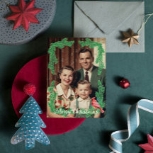 Vintages Foto Pinienbären Weihnachten
