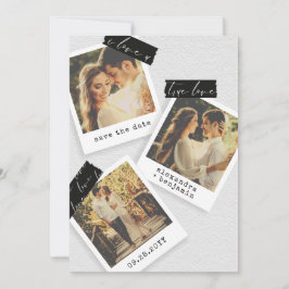 Vintages Foto Schnappschüsse Washi Tape Hochzeit Save The Date