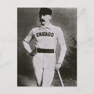 Vintages Foto, Sports Chicago Baseball Player Postkarte