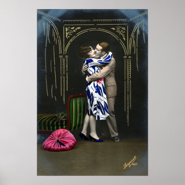 Vintages Foto Valentine Poster (Vorne)