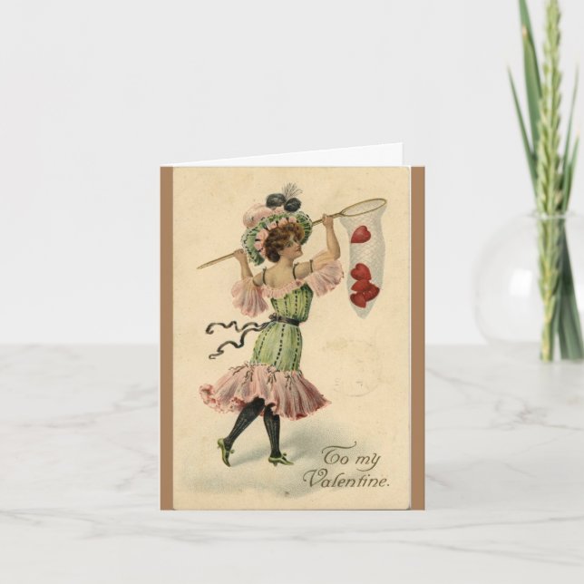 Vintages Foto Valentine-Tageskarte Karte (Vorderseite)