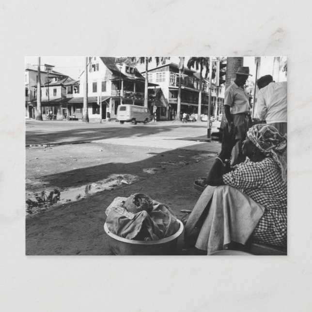 Vintages Foto von Paramaribo Suriname Postkarte (Vorderseite)