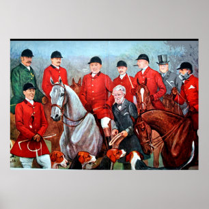 Vintages Fox-Jagdplakat Poster