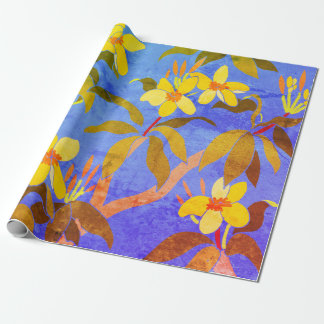 Vintages Framgipani-Wrapping-Papier Geschenkpapier