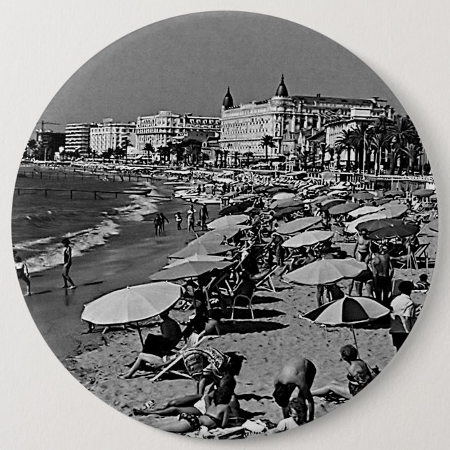 Vintages Frankreich Cannes Strand Button (Vorderseite)
