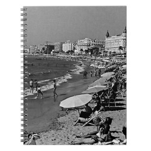 Vintages Frankreich Cannes Strand Notizblock
