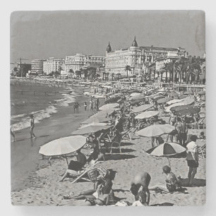 Vintages Frankreich Cannes Strand Steinuntersetzer